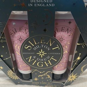 Milton & Drew Silent Night Body Scrub and Body Lotion Body Care set.